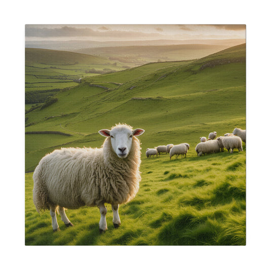 Irish sheep 10x10 Matte Canvas, Stretched, 0.75"