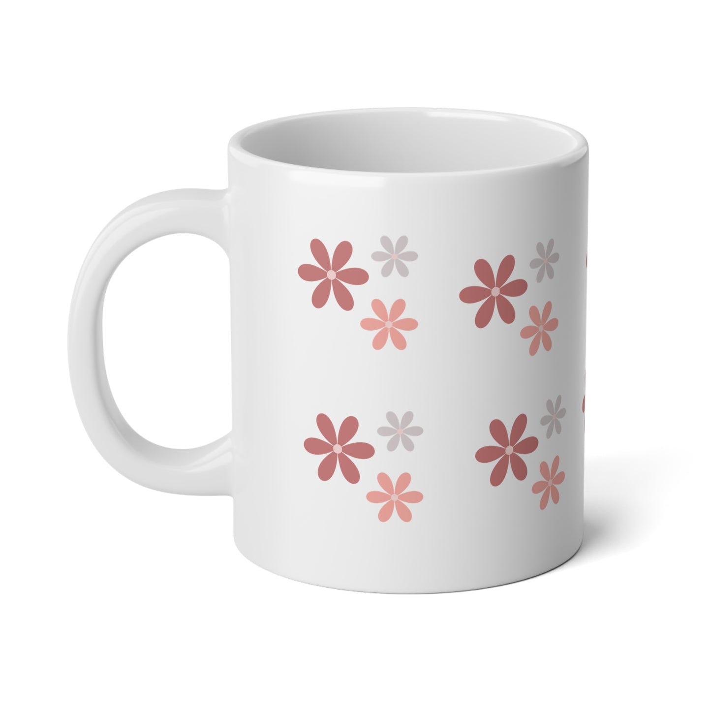 MUTED PINK FLOWER Jumbo Mug, 20oz