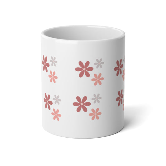 MUTED PINK FLOWER Jumbo Mug, 20oz