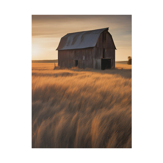 Old Red Barn 18x24 Matte Canvas, Stretched, 0.75"