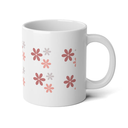 MUTED PINK FLOWER Jumbo Mug, 20oz